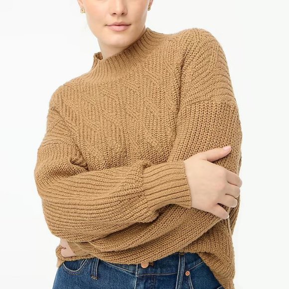J. Crew Sweaters - NWT J. Crew Cable Mockneck Sweater